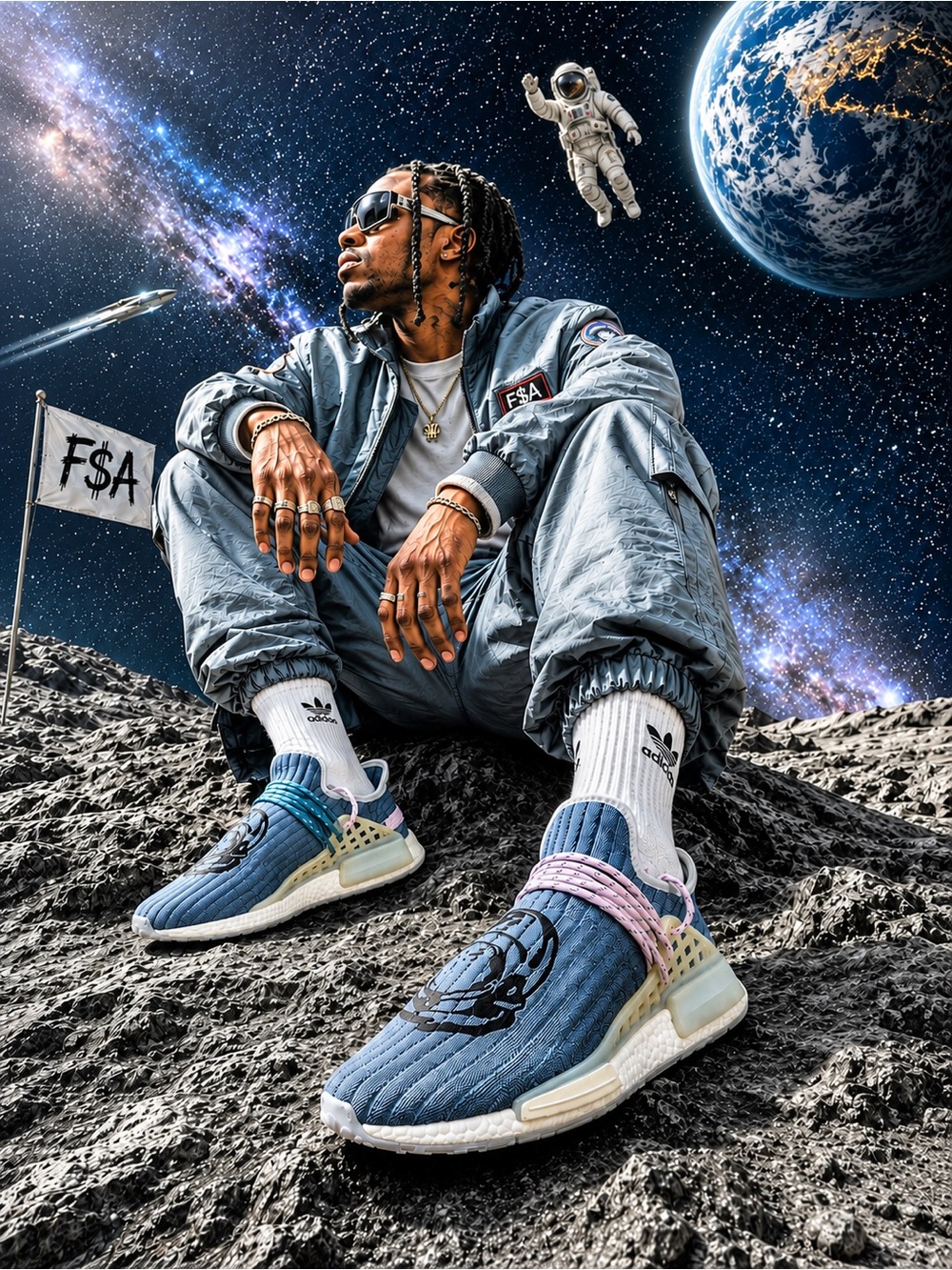 adidas x BBC x Pharrell Williams Hu NMD “Astronaut Blue” | Archive • c. 2021